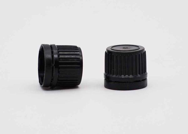 18mm 20mm Black Tamper Evident Plastic Cap Tamper Evident Screw Cap For Bottles