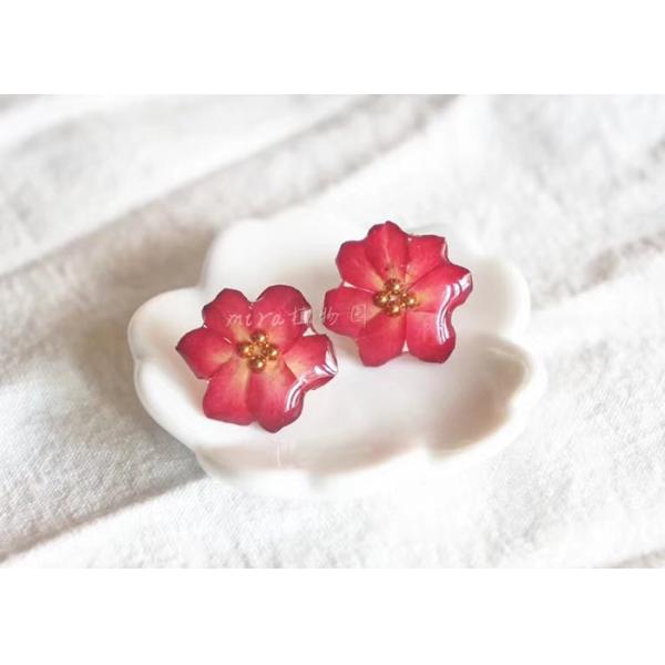 Whole Sale Flower Shape DIY Red Roses 925 Silver Unique Design Earring For Women