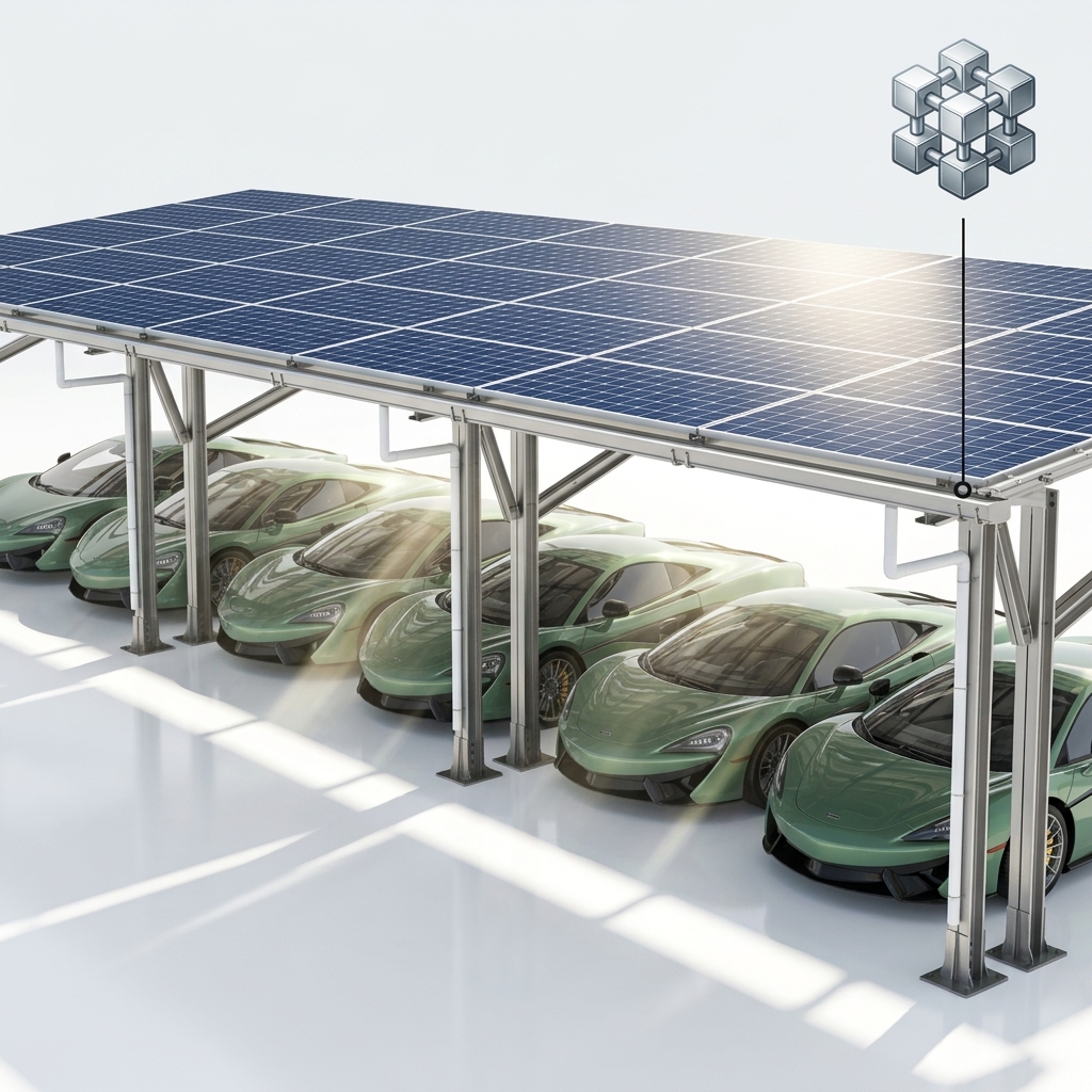 Typhoon-Resistant ECO Gamma Frame Carport Category 5 Hurricane Rated Solar
