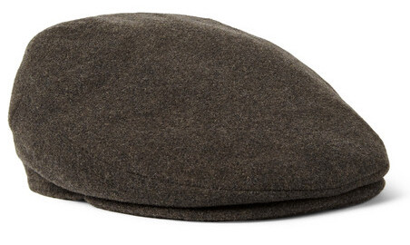 WOOL AND CASHMERE-BLEND FLAT CAP And Winter Hat