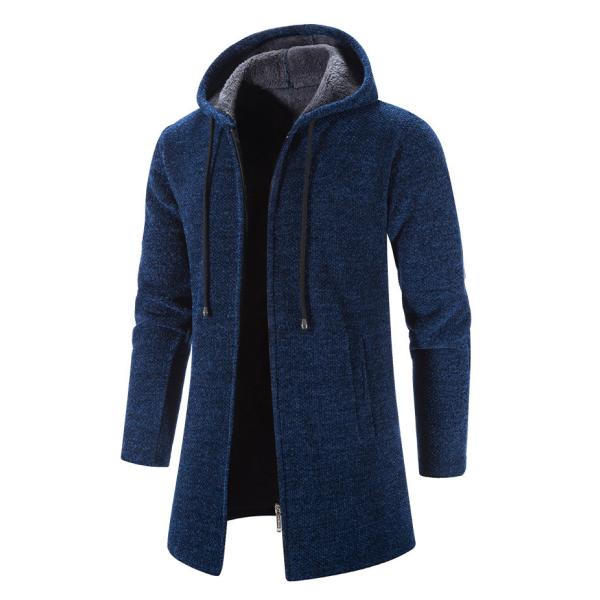 Upgrade Your Wardrobe Men's Chenille Print Cardigan Sweater Coat for Autumn and Winter