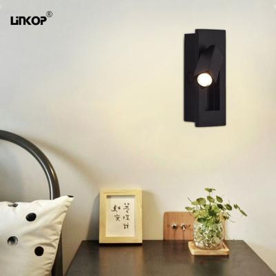 Aluminum Led Wall Light With Wall Mounted Light Source And Rotatable Lamp Head
