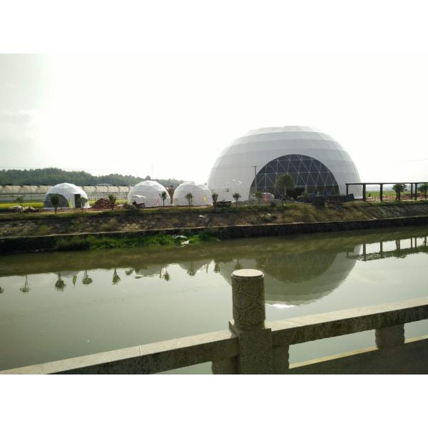 Geodesic Wind Resistant Hotel Dome Tent Scenic Area Huge Stainless Steel Frame