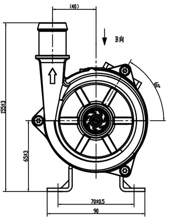 High Efficiency 240W Flanged PMSM Coolant Pump for Data Center Heat Dissipation