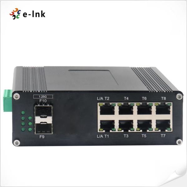 L2+ управляло промышленным конвертером 8 гаван 10/100/1000T 2 гаван 1000X SFP средств массовой информации локальных сетей