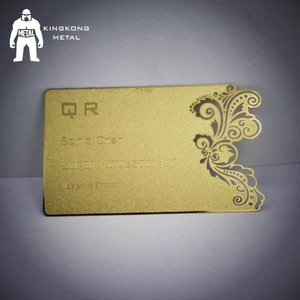 24K Real Gold Plated Laser Cut Metal Business Card Membership Card