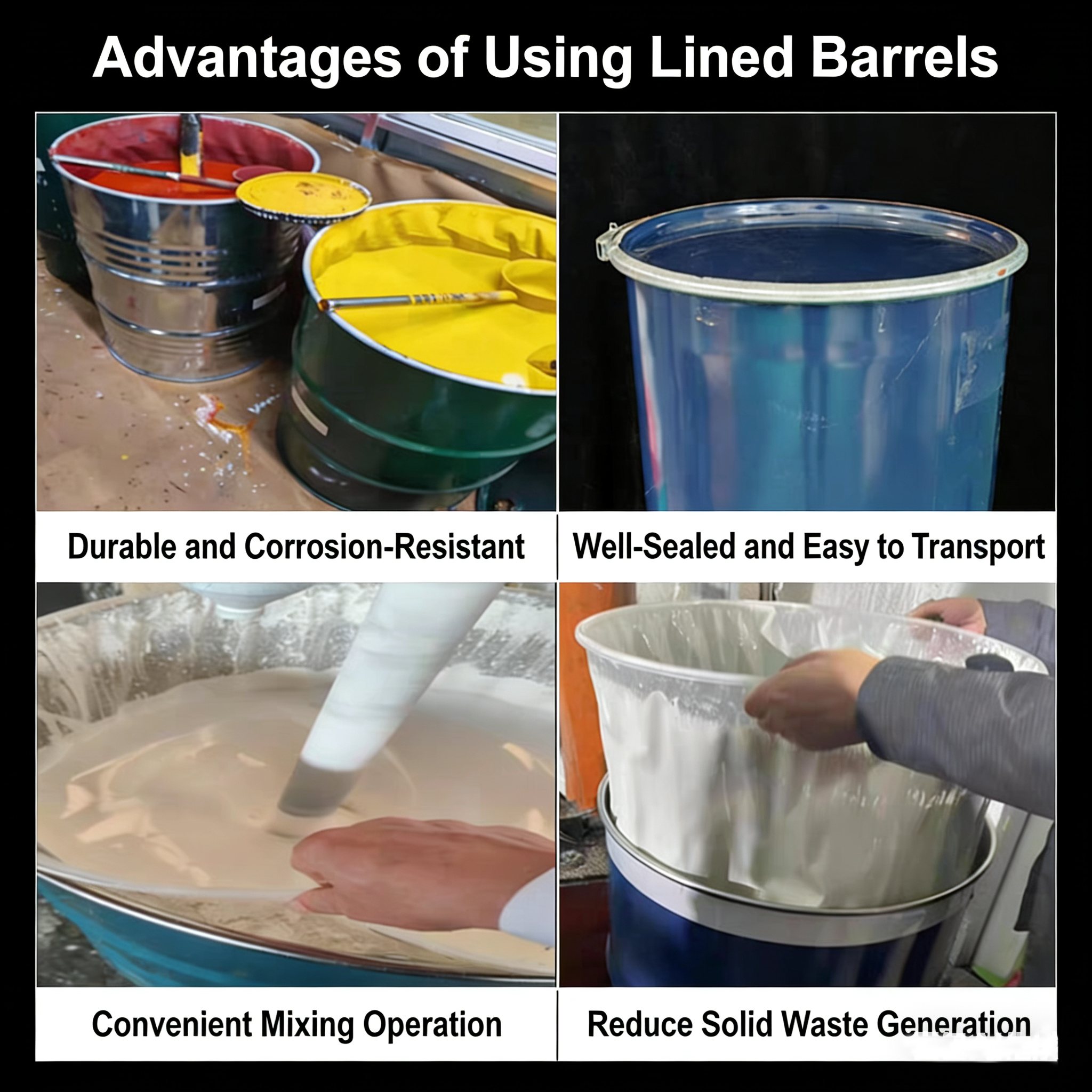 Custom LDPE Transparent Round Bottom Plastic Drum Liners Bags