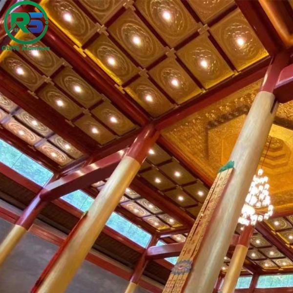 Durable Religious Pattern Clip In Metal Ceiling Tiles False Ceiling 600mm*1200mm