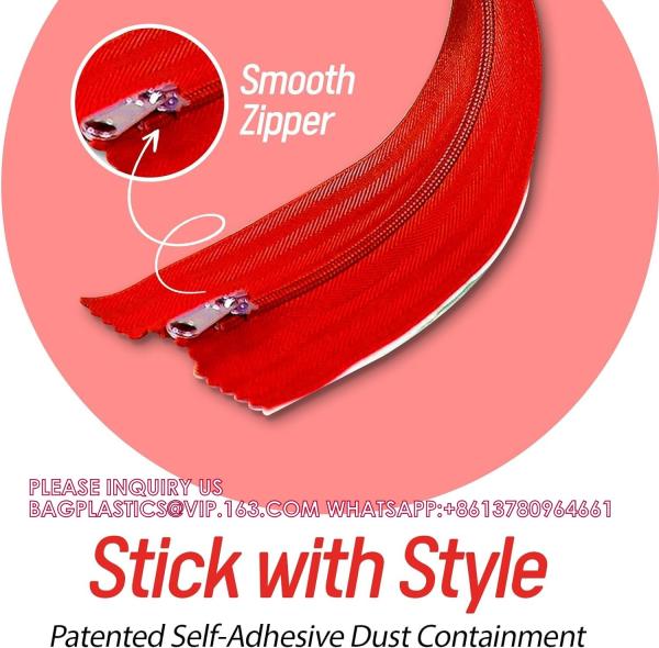 Peel And Stick Zipper - Heavy Duty - Dust Barriers, Construction, Containment Supply 7ft X 3in (2 Pack)