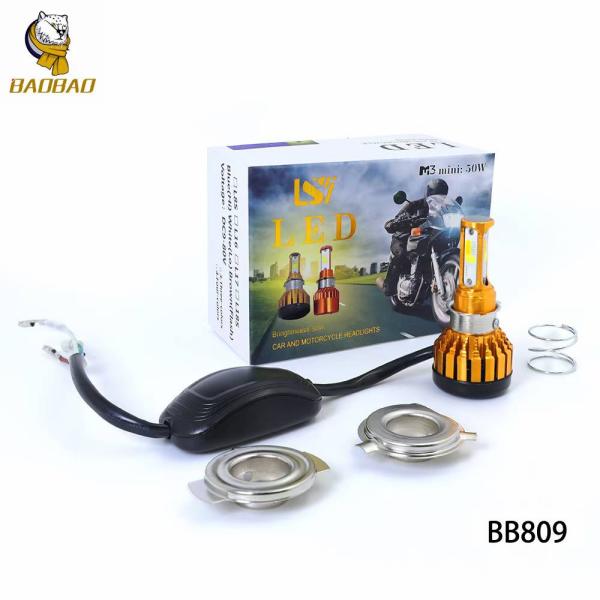 BAOBAO 25 Watts 2pcs Iron Metal 3 Colors Mini Driving Headlight Bulb for Kawasaki Gto Parts Front Fog Light Bike Modified Parts