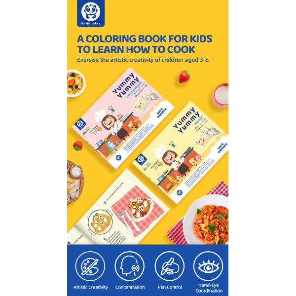 Cooking Coloring 2 in 1 Water Drawing Book Toddlers Education Toys