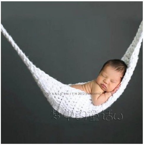 Baby Knit Hammock White Color Crochet Bed Pure White Baby Crochet Knitted Bed Newborn Cott