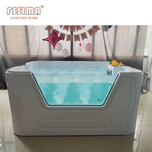White Color Baby Massage Bathtub Computer Control Freestanding Infant Whirlpool Tub