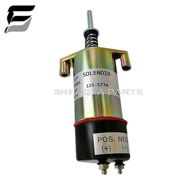 125-5774 solenoide da parada 1255774 24V para a válvula de Fuel Shutdown Solenoid da máquina escavadora de E330 330B 330C