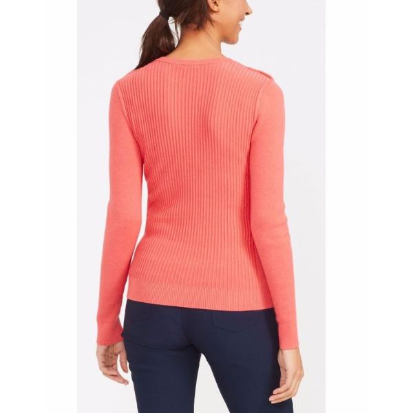 WOMEN'S 54% COTTON/44% MODAL/2% SPANDEX PULLER KNITTED RIB SWEATER