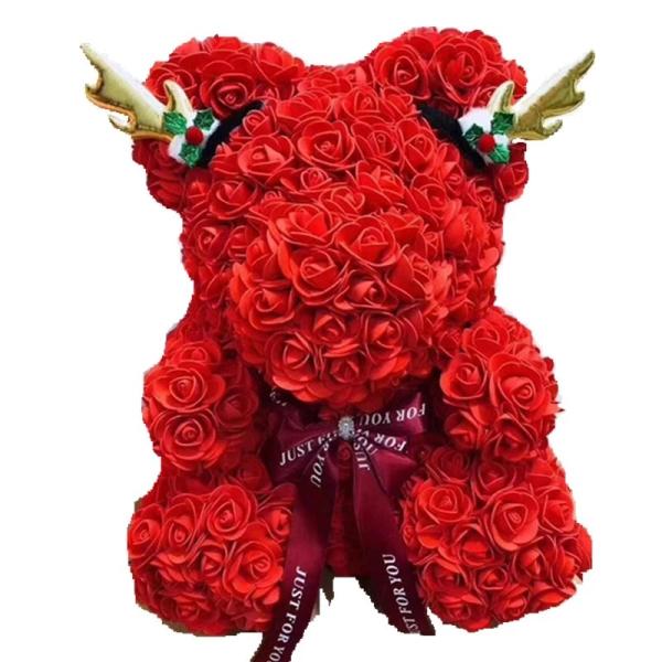 Long Lasting Preserved 40cm Size Roses Bear with Gift box That Lasting 3 Years  Valantines day gift