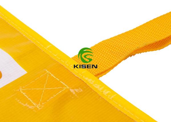 Yellow Woven Carry Bags Handle Type With Your Own Logo OEM / ODM Accepted