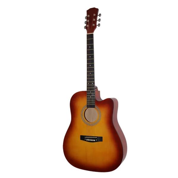 Guitar Wholesale 6 String 40 inch Spruce Veneer acoustic electric Guitar for beginner