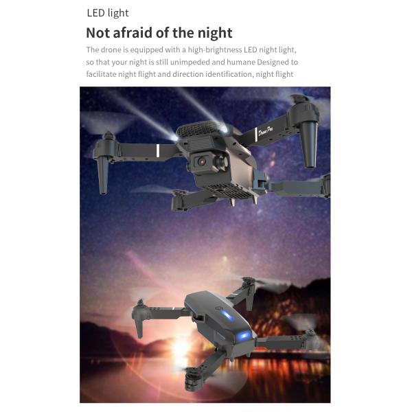 Professional Portable Drone E88 Pro with Dual Camera 4k 8k Wifi Fpv Quadcopter 3.7V 1800mAH Lithium Battery Capacity