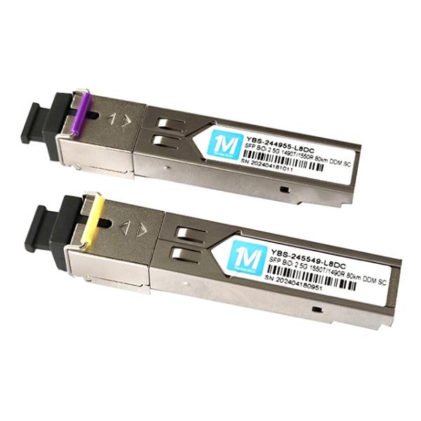 2.5G BIDI 10km 1310nm/1550nm SC Connector DDM WDM Simplex Optical Module