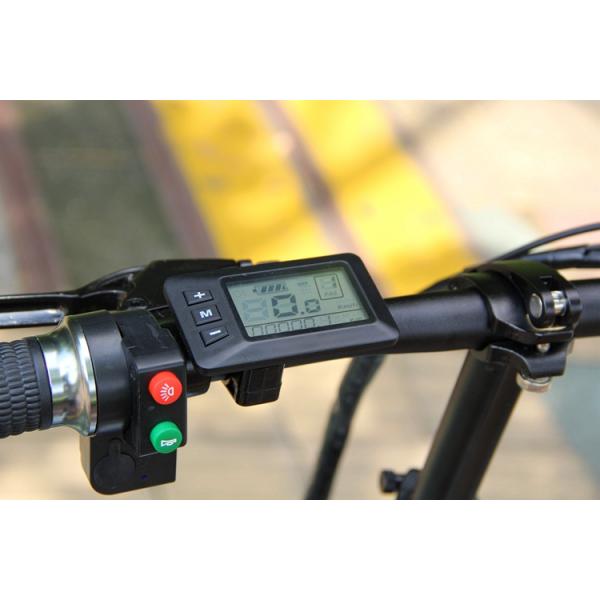 Black 7 Speed Portable Electric Bike , 48 Volt Ebike Adult Use 120kg Max Load