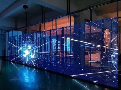 2880Hz Transparent Glass LED Display P3.9mm For Lobby And Hotel