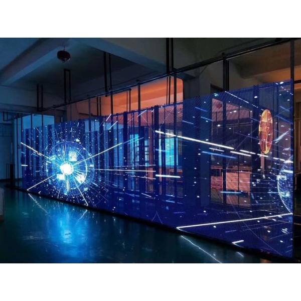 2880Hz Transparent Glass LED Display P3.9mm For Lobby And Hotel