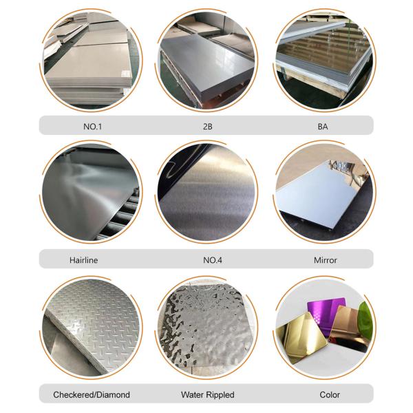 4x8 Mirror Stainless Steel Sheet Plate 201 304 316L 2B BA No.4 Hl 8k Surface Finish