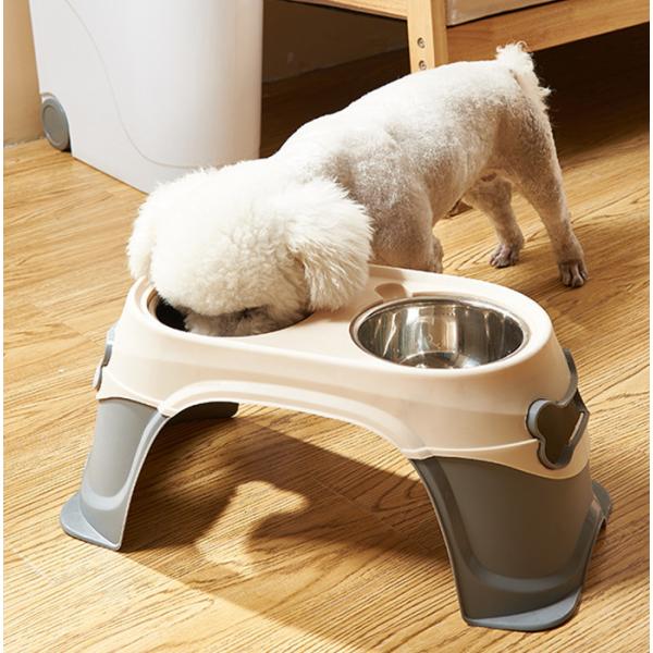 Cuencos aumentados ajustables elevados del agua del plato de acero inoxidable y del animal doméstico de la comida de perro de la altura