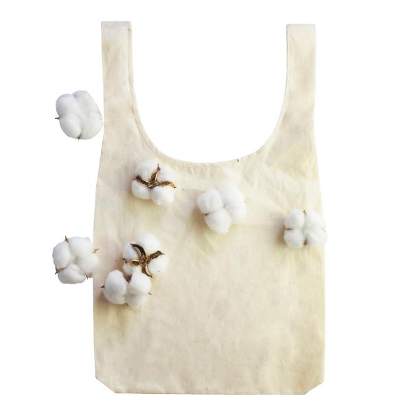 OEM Convenient Fancy Organic Cotton Tote Bags Bulk Natural White Color With Logo