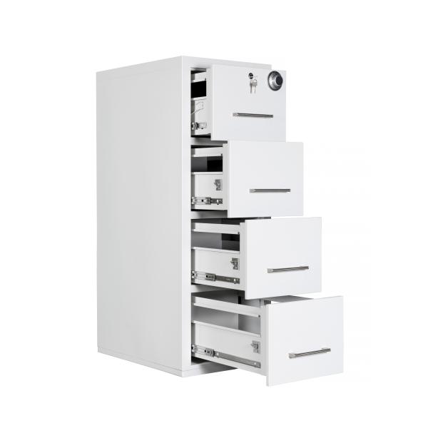 Individual Key Lock 4-Drawer Steel File Cabinet Fireproof and Explosion Resistant Storage for Home Office Security