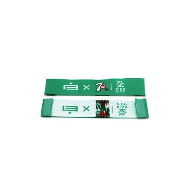 Rotula etiquetas tecidas de Logo Straight Cut Hem Tags damasco colorido para o fato