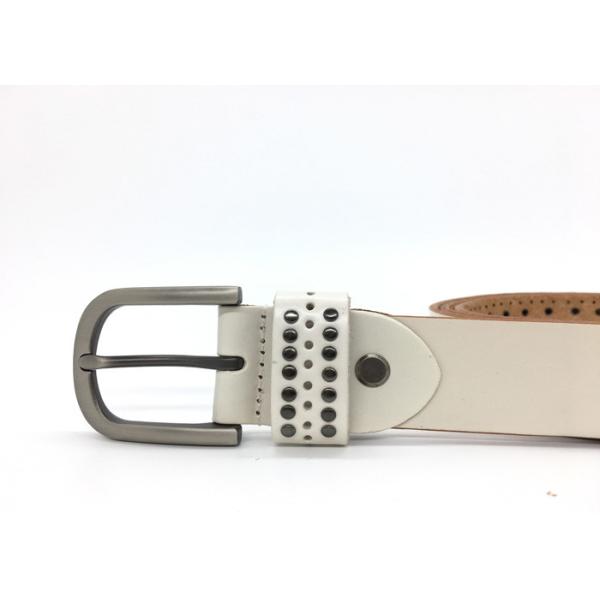Ширина дюйма кожаного пояса 1-1/4 белых 2 женщин строки обитая широкая