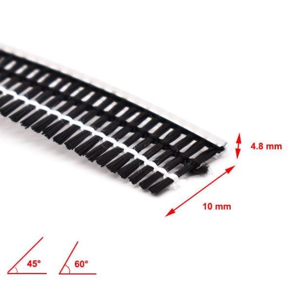 Multi Angle Tilt Screen Wool Pile Brush Seal for Durable Aluminum Doors and Windows Weather Stripping