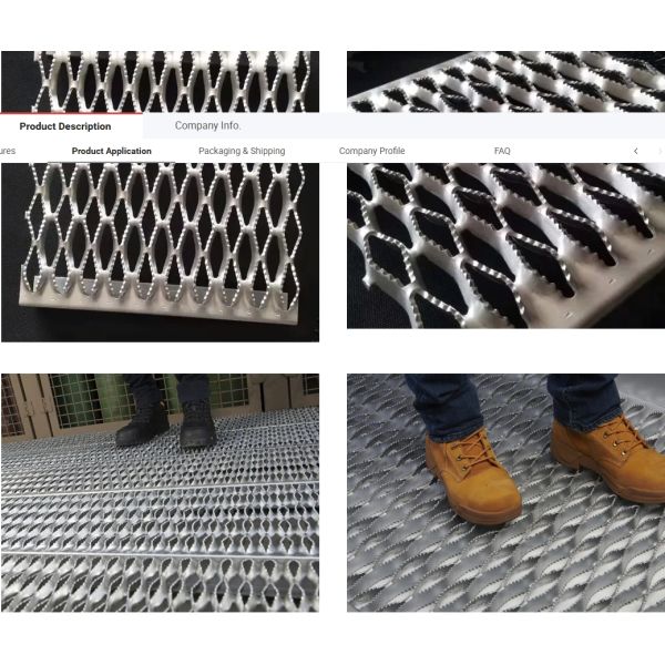 Walkway Platform Anti-Slip Safety Plank Grating/Perforated Stainless Steel Stairs Grip Strut