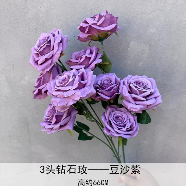 High end Wedding Bean Sand Purple Butterfly Orchid Rose Wedding Simulation Flower Wedding Hall Road Guide Ceiling Flower Arrangement