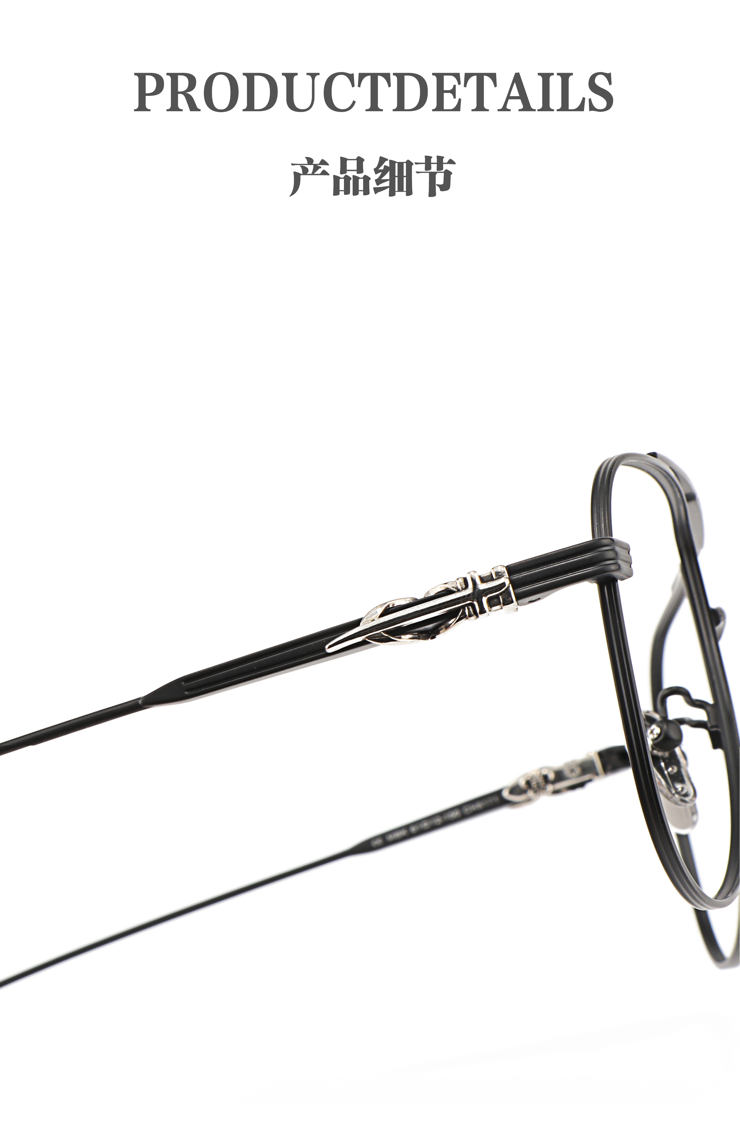 Latest Ultra Light Pure Titanium Optical Prescription Good Quality Double Glass Frame Motorcycle Medical Glasses Frame for Women