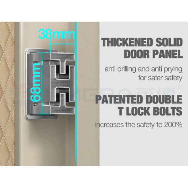 Motion-Activated Drawer Smart Safe Box Biometric Lock Dual Alarm