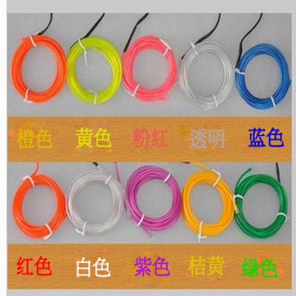 flexible colorful el wire, el cable