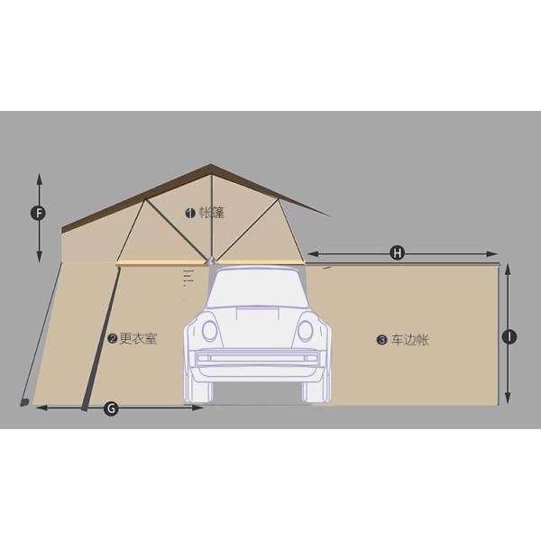 4WD Adventure Truck Roof Top Tent with One Bedroom in Field Game Style and Camouflage