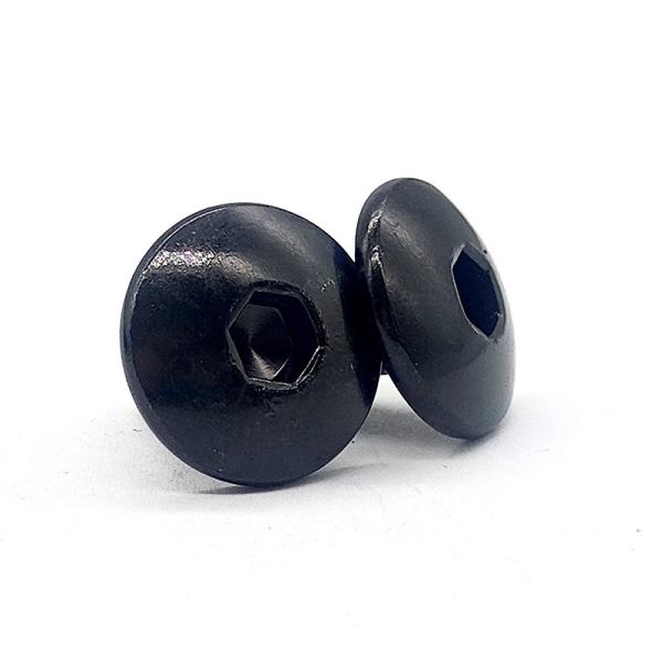 Tête ronde en acier vis hexagonale fil d'oxyde noir boulons de verrouillage anti-détachage