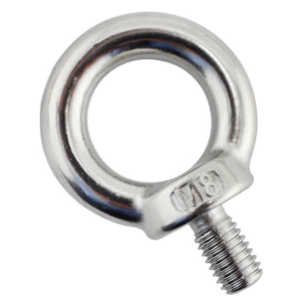 Polished Heavy Duty Stainless Steel Eye Bolts DIN 580 Stainless Steel Eye Hooks