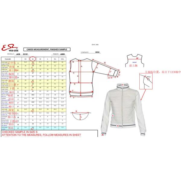 Stand Collar Womens Woven Jacket Pilling Resistant 330g/m2 Thickness