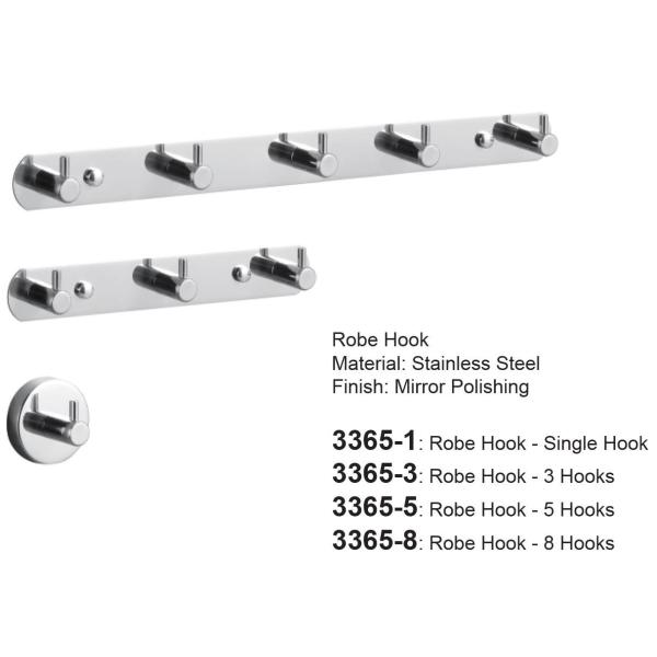 Durable Stainless Steel Towel Hook , Coat Hook Rail Wall Mounted For Foyer Hallway