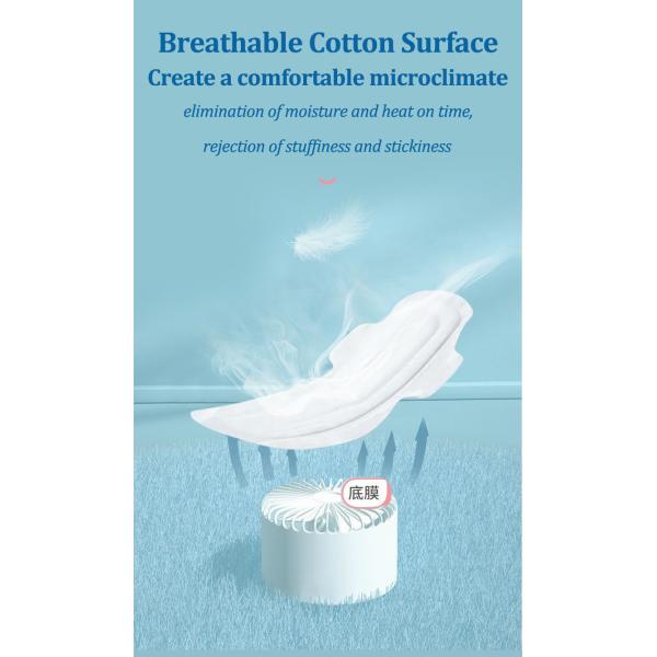Салфетка бамбуковой пользы ночи угля санитарная прокладывает Biodegradable Nonwoven