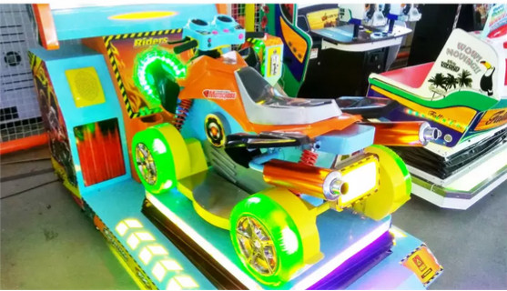 Children Crazy 4 Wheel Coin Operated Simulator Driving Car Games CE Certificate