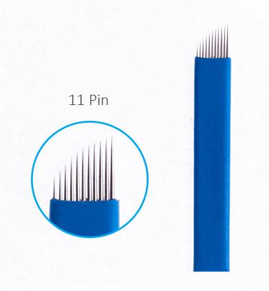 0.20mm Blue Microblading Needle - Stainless Steel Tattoo Needle for Eyebrow Microblading, 500pcs/box