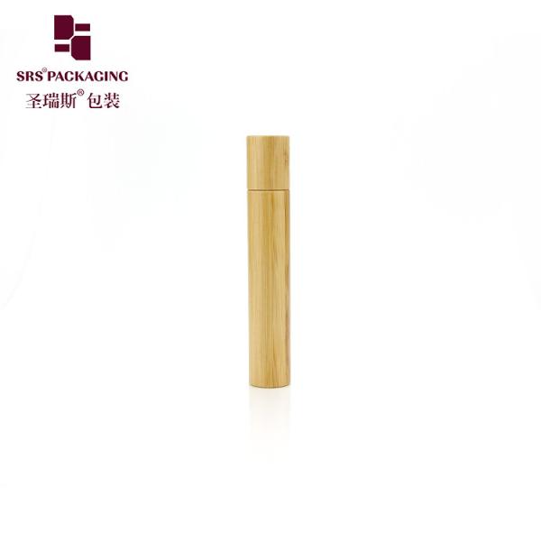 In Stock 15ml Empty Bamboo Roller Bottle With Bamboo Screw Cap Inner Glass Bottle For Perfume Essential Oils