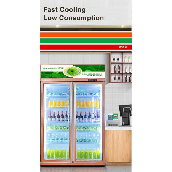 Охладителя холодильника кока-колы витринного шкафа напитка супермаркета дверь R290 коммерчески стеклянная