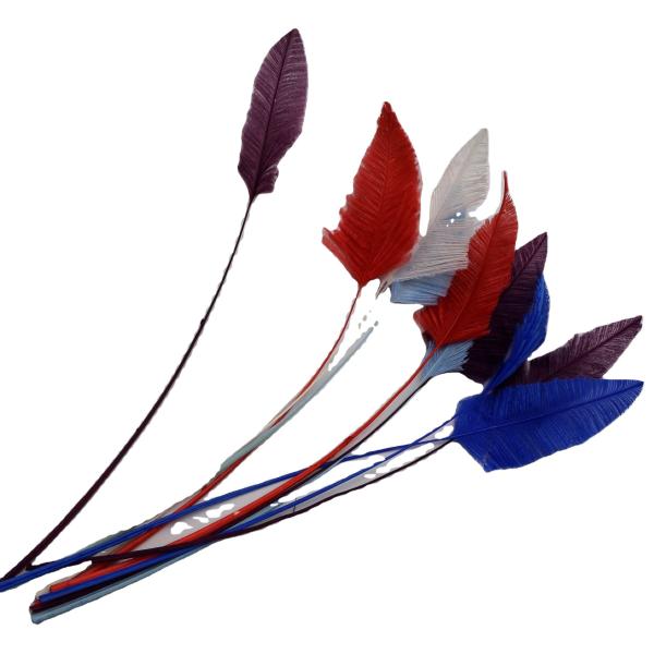 25-30cm Decor Millinery Feather , Head Arrow Stripped Ostrich Plume Feathers